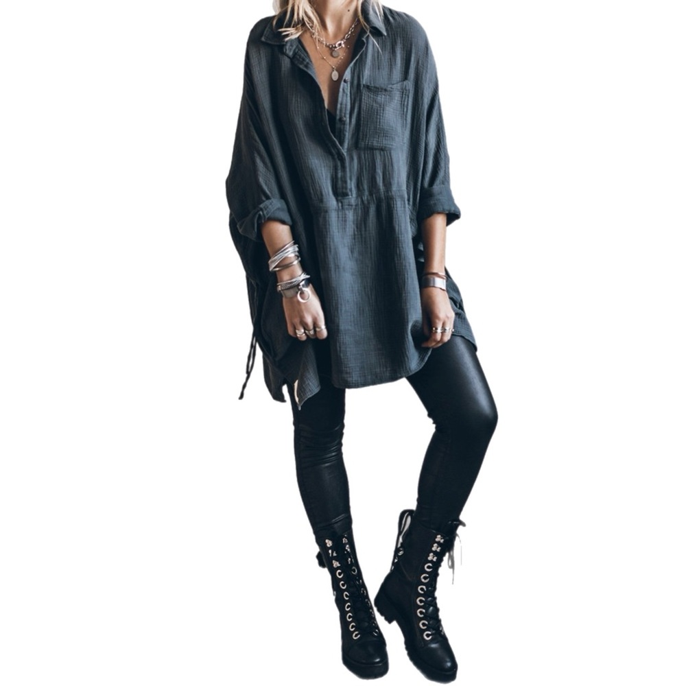 Mikuta Gray Tunic/Shirt Dress